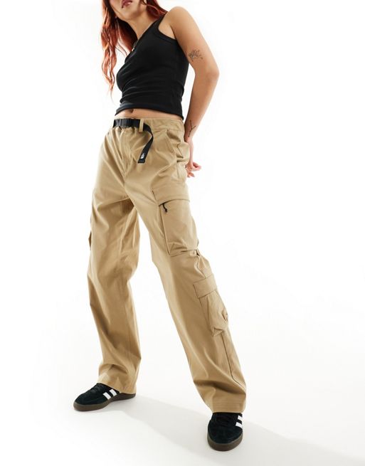 The North Face Tonegawa loose cargo belted pants in beige