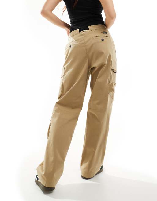 The North Face - Tonegawa - Løstsiddende cargobukser med bælte i beige, 3 af 5