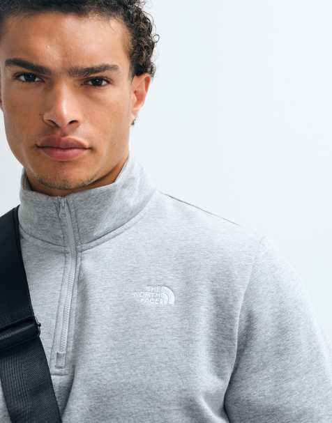 The North Face top Simple Dome zippé 1/4 en gris chiné - view 1