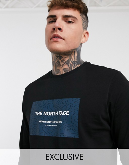 The North Face Topo long sleeve t-shirt in black Exclusive at ASOS