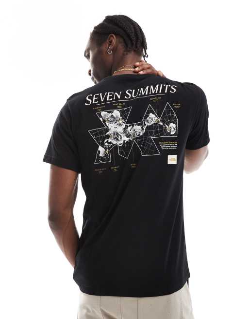 The North Face Topographic back print logo t-shirt in black, 3 of 4