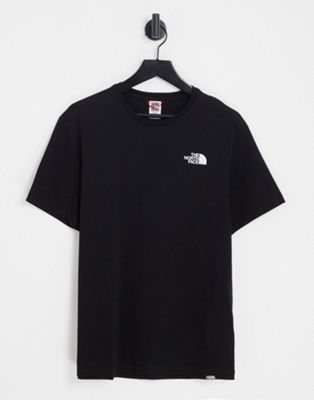 The North Face Topographic back print t-shirt in black Exclusive at ASOS