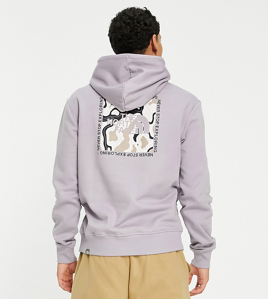 The North Face Topographic hoodie in blue/gray - Exclusive to ASOS-Grey