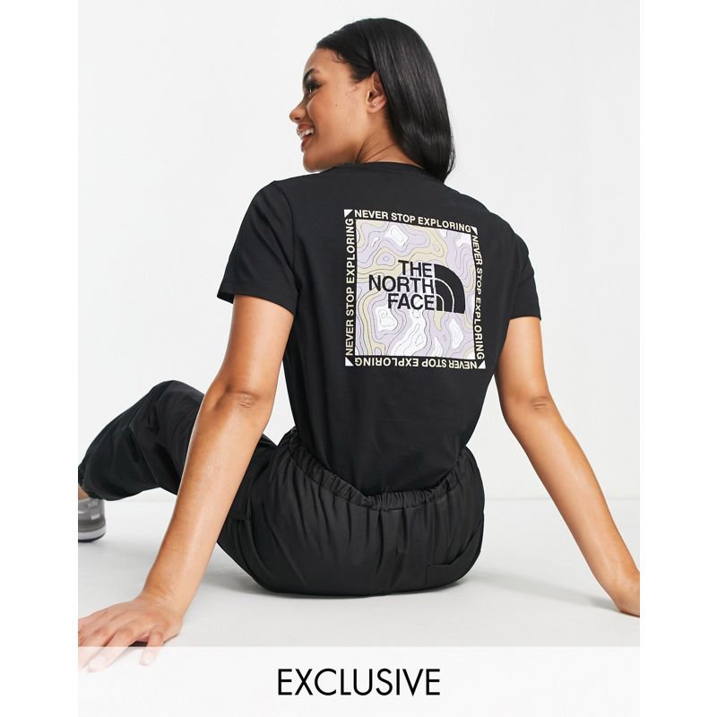 Top Donna The North Face - Topographic - T-shirt comoda nera - In esclusiva per 