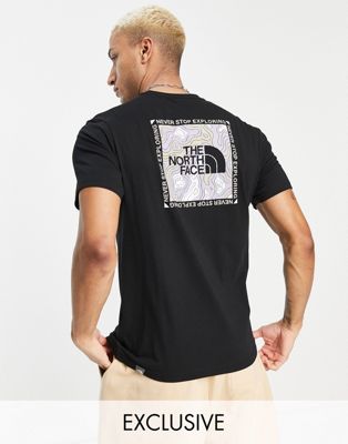 The North Face Topographic t-shirt in black Exclusive at ASOS