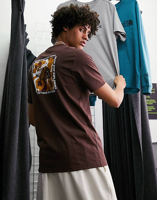 T-Shirts & Vests The North Face Topographic t-shirt in burgundy Exclusive at  