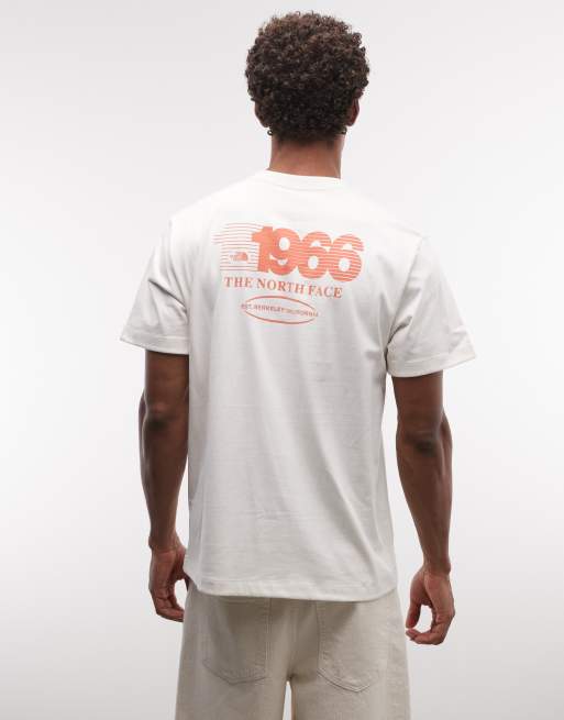The North Face Track back print relaxed t-shirt in off white, 3 of 5