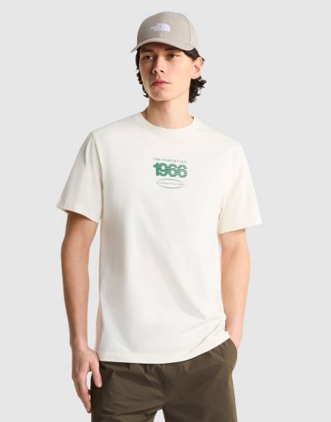 The North Face - Track - Ruimvallend T-shirt met korte mouwen in wit en groen - view 1
