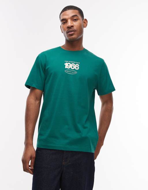 The North Face - Track - T-shirt comoda verde con stampa sul retro, 3 di 5
