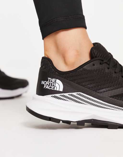 The North Face Trail Running Vectiv Levitum sneakers in black and white