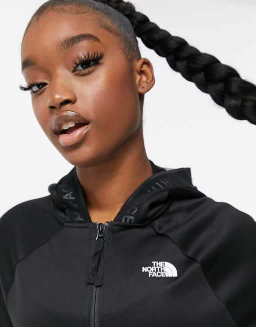 The North Face Train and Logo full zip hoodie in black