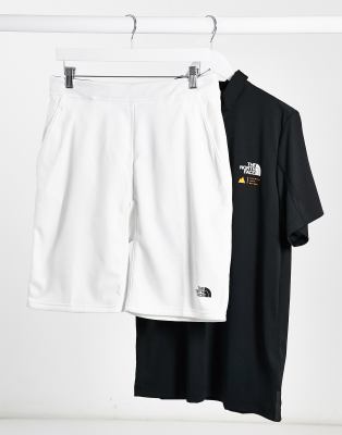 the north face logo shorts