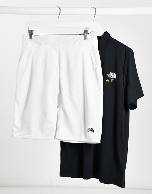 The North Face Train logo short in white