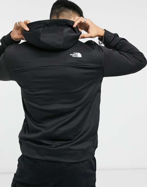 The North Face Train N Logo 1/4 zip hoodie in black | ASOS