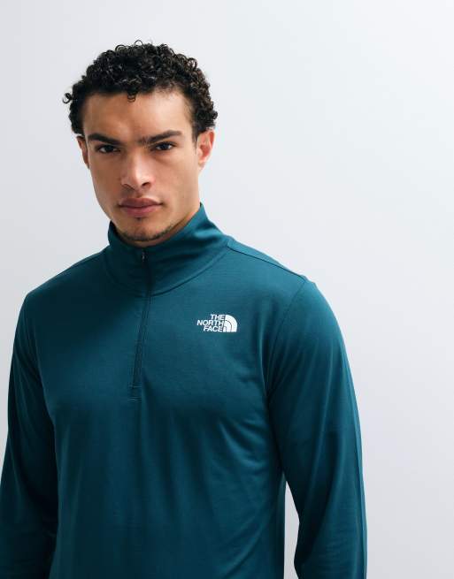 The North Face Training 24/7 1/4 zip logo top i grøn, 3 af 5