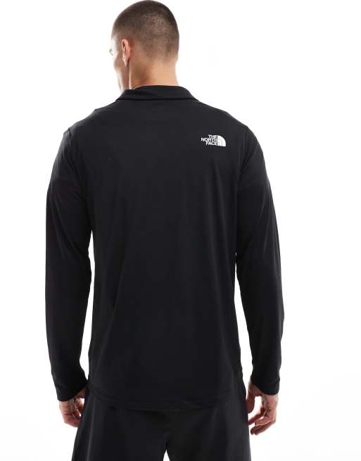 The North Face Training 24/7 1/4 zip logo top in black | ASOS