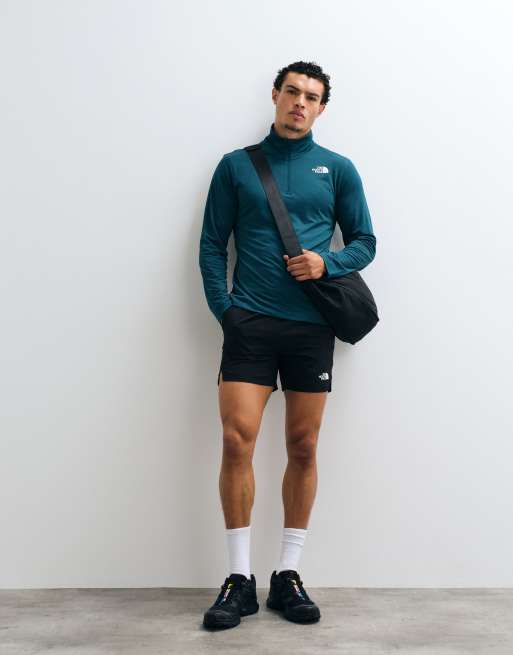 The North Face Training 24/7 1/4 zip logo top in green, 2 of 5
