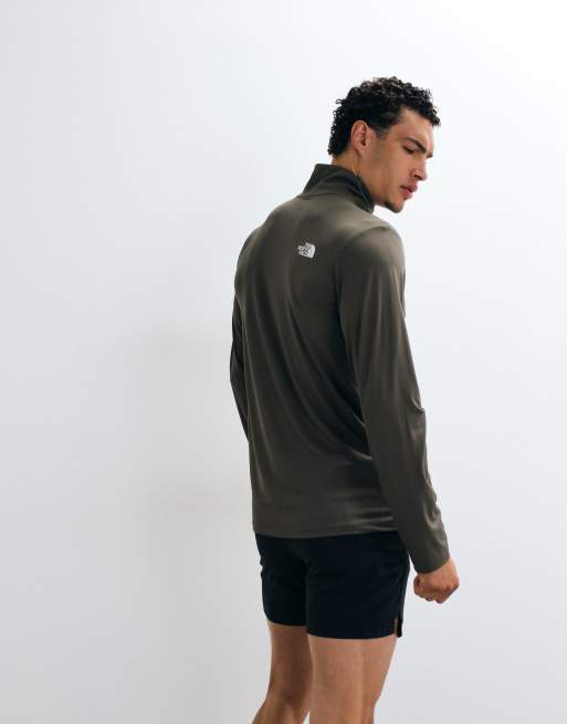 The North Face Training 24/7 1/4 zip logotopp i khaki, 5 av 5