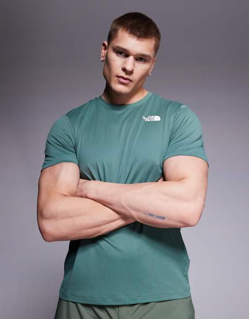 The North Face Training 24/7 Box NSE back print t-shirt in green, 2 of 4