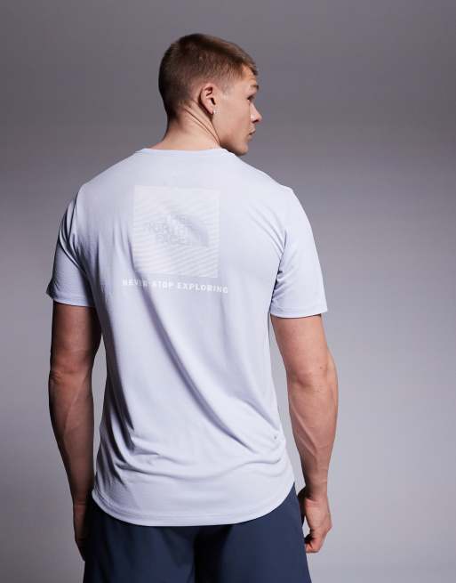 The North Face Training 24/7 Box NSE back print t-shirt in grey