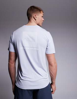 asos The North Face Training 24/7 Box NSE backprint t-shirt in grey
