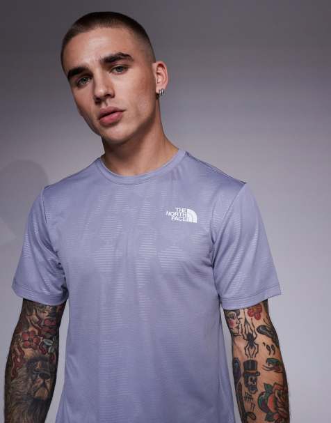 The North Face Training 24/7 embossed print logo t-shirt in grey
