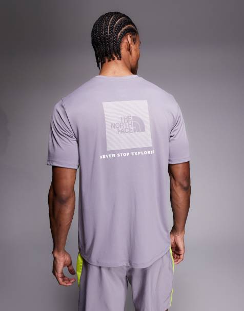 The North Face – Training 24/7 – Grå t-shirt med boxig passform och NSE-logga - view 1
