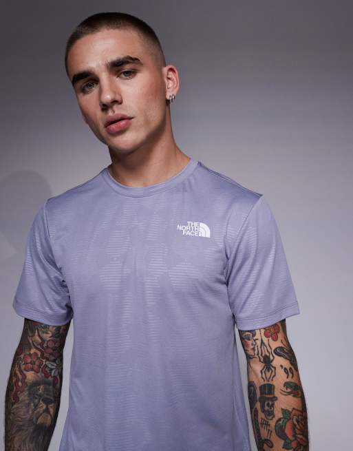 The North Face – Training 24/7 – Grå t-shirt med präglad logga