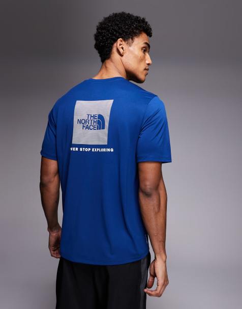 The North Face – Training 24/7 – Granatowy T-shirt z nadrukiem NSE w ramce na plecach - view 1