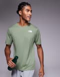 [The North Face] The North Face Training 24/7 logo t-shirt in green XL Bark Mist