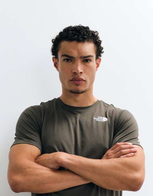 The North Face Training 24/7 logo t-shirt in khaki, 3 of 5