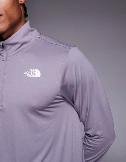 The North Face – Training 24/7 – Szary top z logo i zamkiem 1/4, 5 z 5