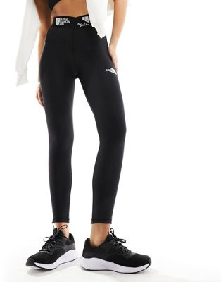 The North Face Training Aracar high waist 7/8 leggings in black Exclusive at ASOS