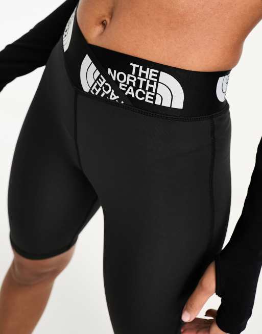 The North Face Training Aracar high waist legging shorts in black Exclusive  at ASOS