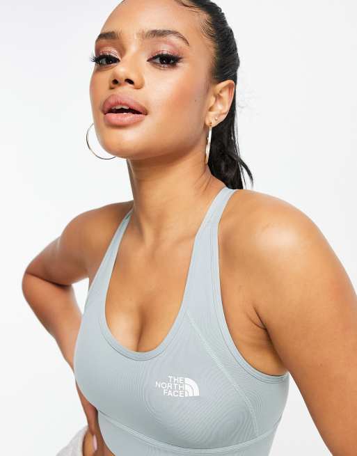 The North Face Training Bounce B Gone high support sports bra in blue