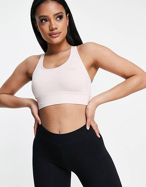  The North Face Training Bounce B Gone high support sports bra in pink 