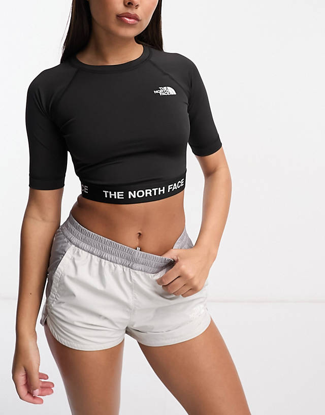 The North Face - training cropped long sleeve performance top in black