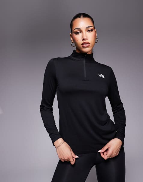 The North Face Training Flex 1/4 logo top in black - view 1