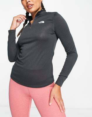 The North Face Training Flex 1/4 zip tech long sleeve top in grey ASOS