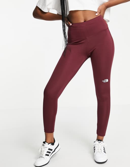 The North Face Training Flex high waist 7/8 leggings in burgundy