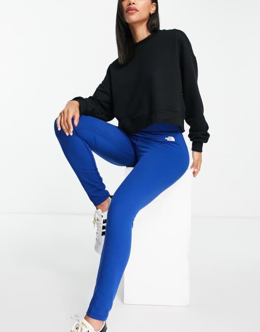 Flex blue The North Training in high leggings Face | ASOS waist