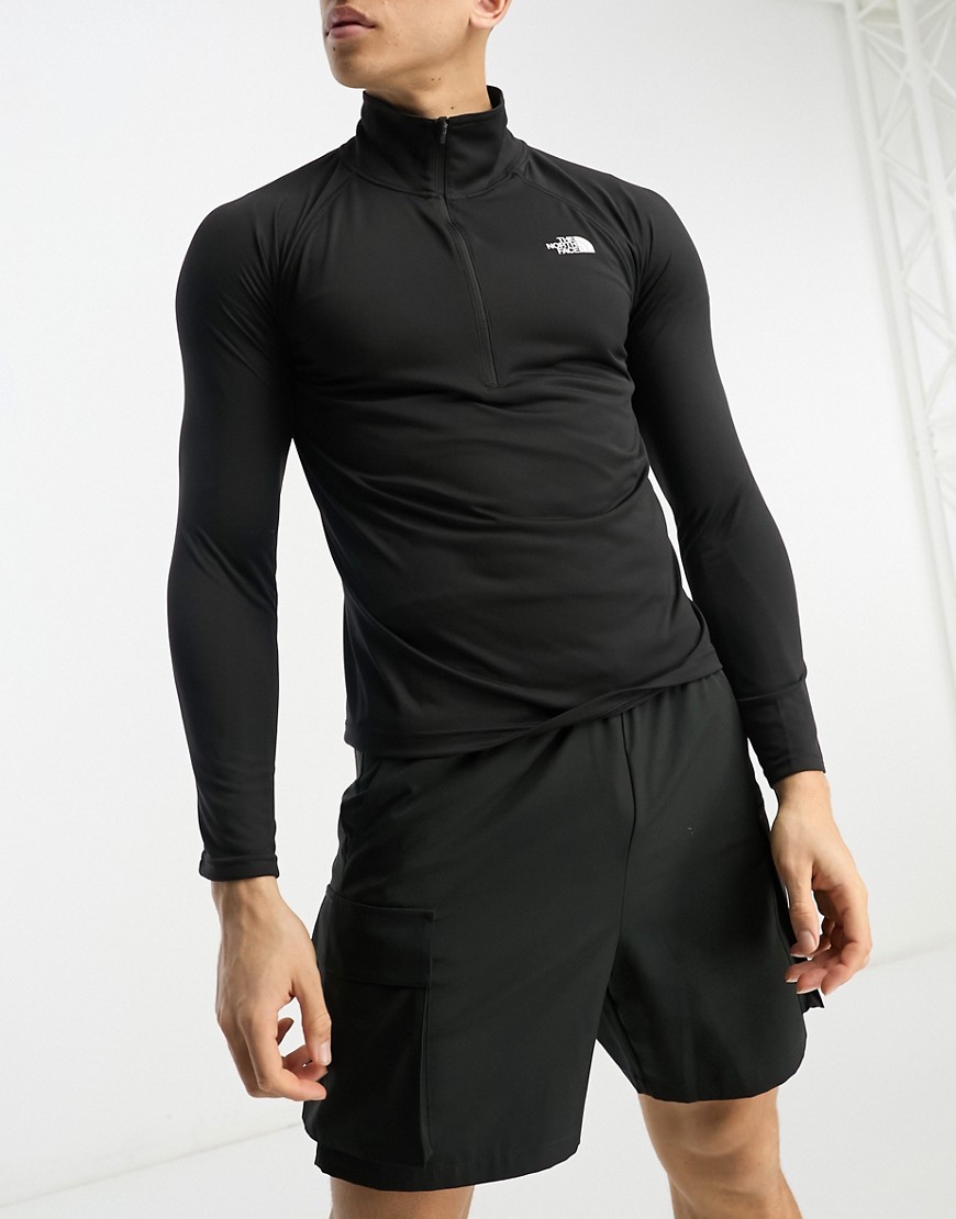 The North Face Training Flex II 1/4 zip long sleeve top in black