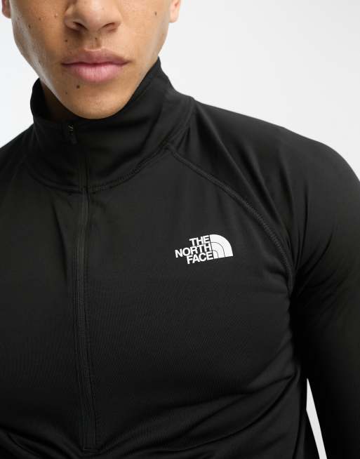 The North Face Training Flex II 1 4 zip long sleeve top in black