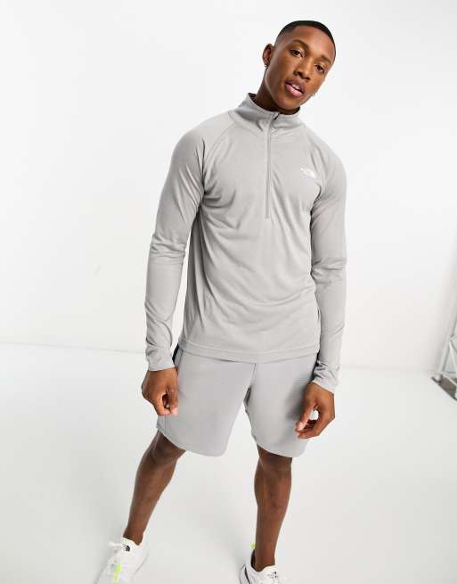 The North Face – Training Flex II – Langärmliges Oberteil in Grau mit kurzem Reißverschluss, 4 von 4