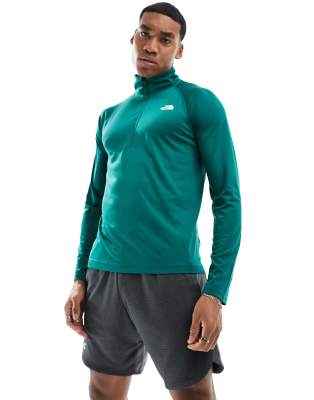 The North Face Training Flex II 1/4 zip long sleeve top in green - ASOS Price Checker