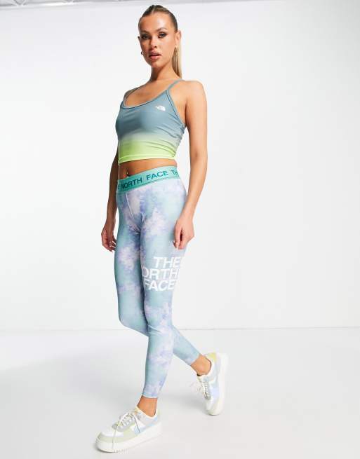 The North Face - Training Flex - Legging met halfhoge taille en tie-dye print in lila, 4 van 4