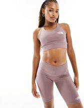 Hiit Racer Back Bralette With Bust Seam In Lilac-purple
