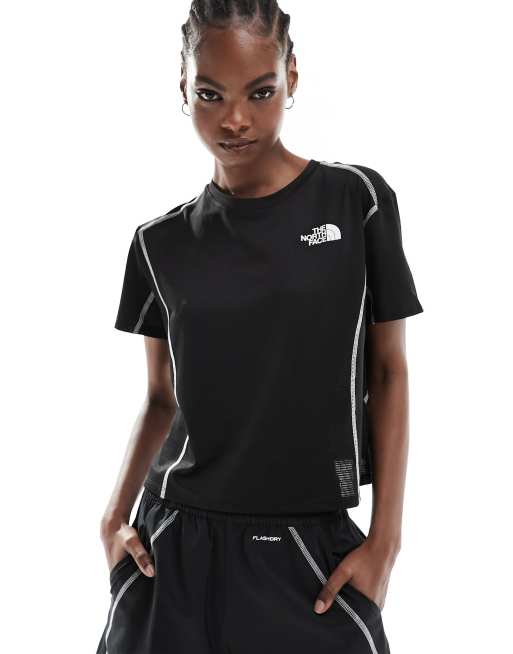 The North Face - Training - Hakuun - Boxy T-shirt met contournaden in zwart