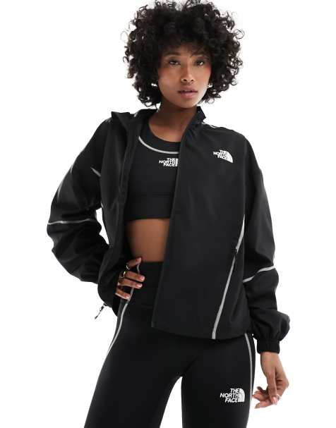 The North Face Training Hakuun contour seam wind jacket in black - view 1