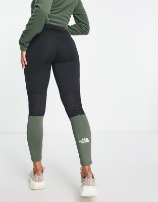north face khaki leggings